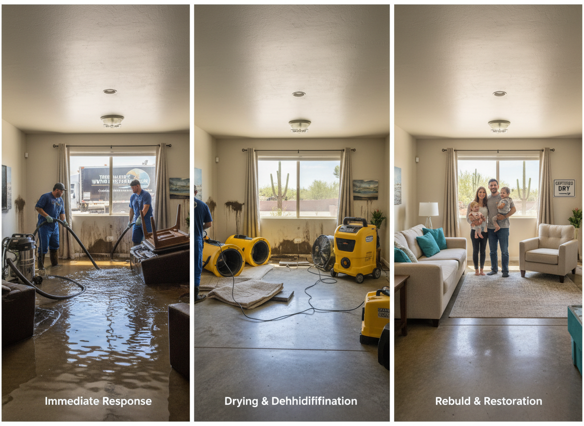 Flood Damage Cleanup Timeline For Tempe Properties