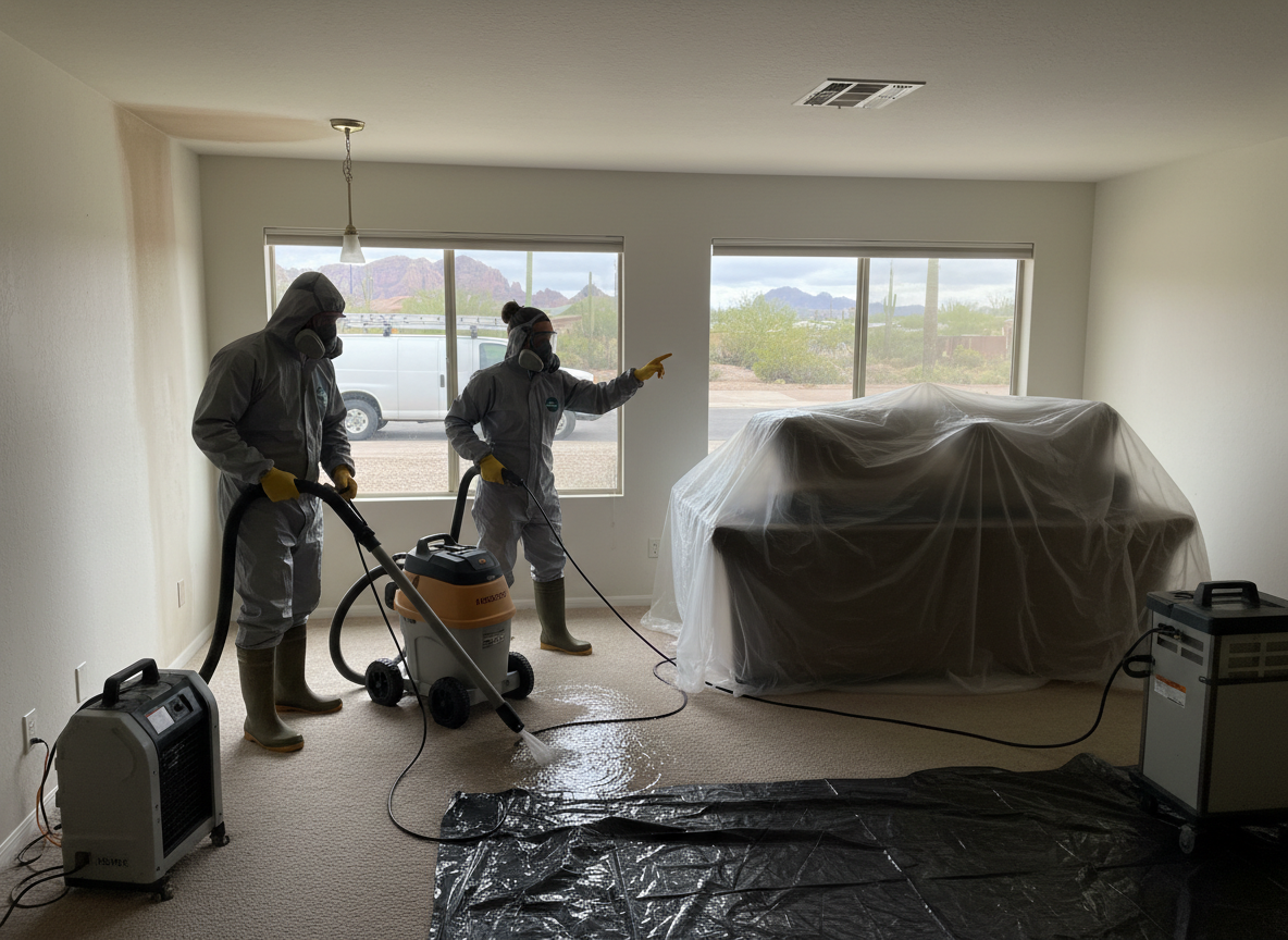Flood Damage Cleanup in Downtown Tempe, AZ 85281