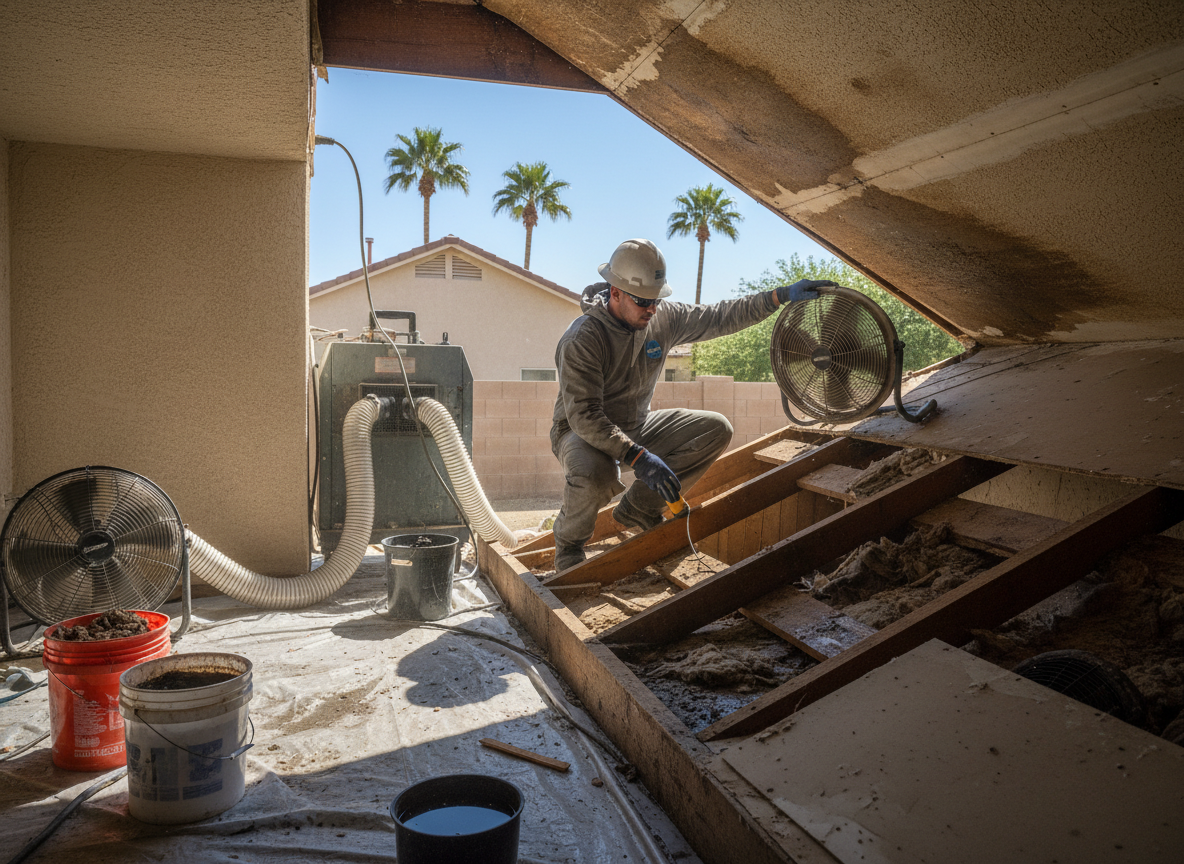 Roof Leak Water Damage Restoration in Tempe, AZ